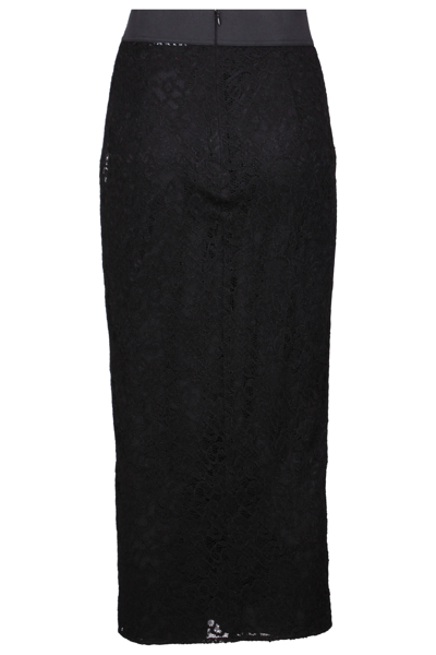 Shop Dolce & Gabbana Synthetic Fibers Skirt In Black