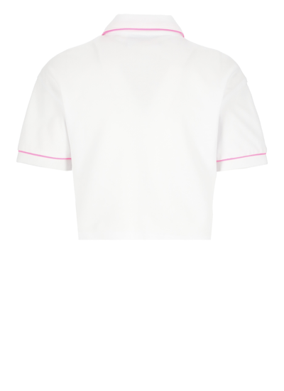 Shop Chiara Ferragni Fabric Polo Shirt In White