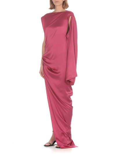Shop Rick Owens Silk Dress In Pink