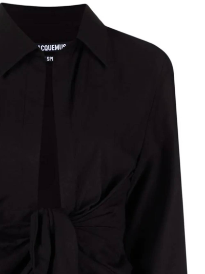 Shop Jacquemus Synthetic Fibers Shirt In Black