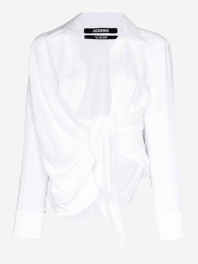 Shop Jacquemus Synthetic Fibers Shirt In White