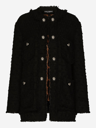 Shop Dolce & Gabbana Cotton Jacket In Black