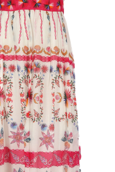 Saloni Naki Shell-print Linen Dress In Multicolor