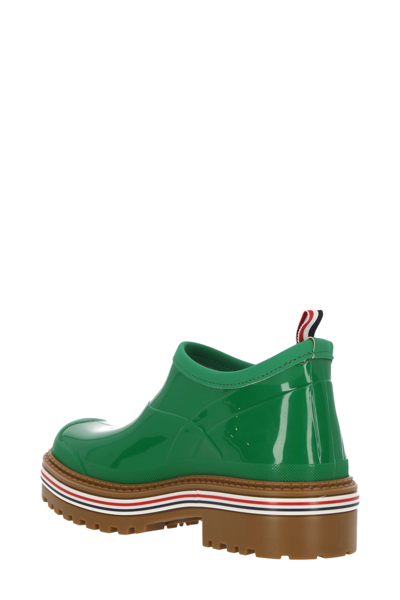 Thom Browne Round Toe Boots In Green