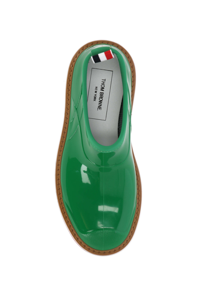 Thom Browne Round Toe Boots In Green