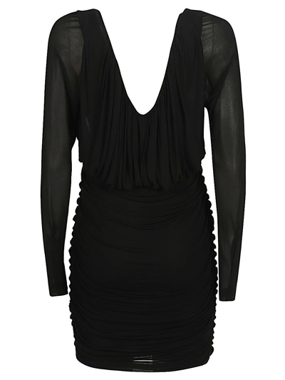 Shop Saint Laurent Synthetic Fibers Dress In Black