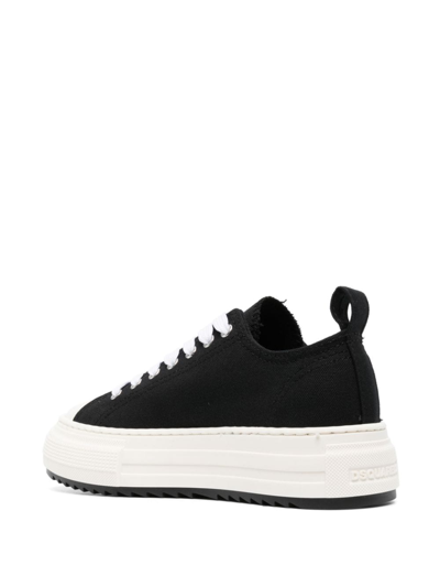 Shop Dsquared2 Cotton Sneakers In Black