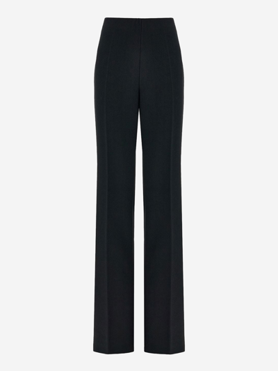 Shop Ferragamo Synthetic Fibers Trousers In Black