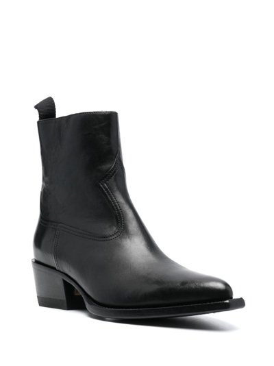 Shop Golden Goose Leather Boots In Black