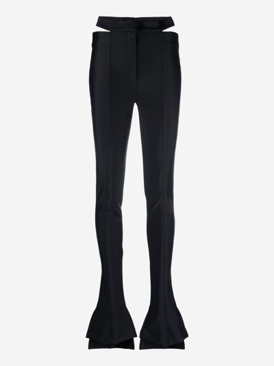 Shop Mugler Synthetic Fibers Trousers In Black