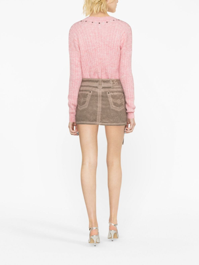 Shop Alessandra Rich Wool Knitwear In Pink