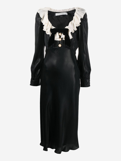 Shop Alessandra Rich Synthetic Fibers Dress In Black