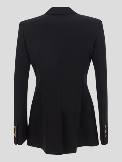 Shop Versace Wool Jacket In Black