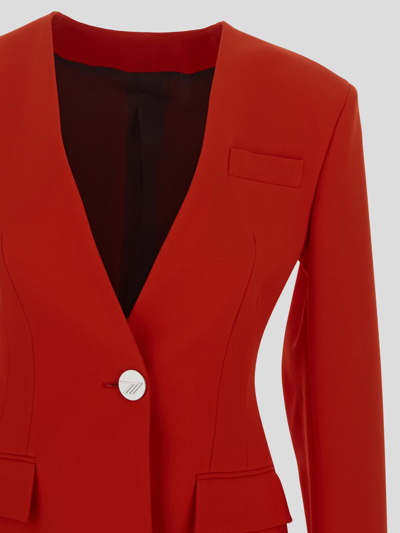 Shop Attico Synthetic Fibers Jacket In Red