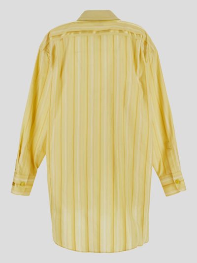 Shop Etro Cotton Dress In Yellow