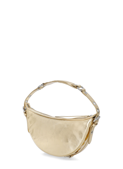 Shop By Far Leather Shoulder Bag In Gold