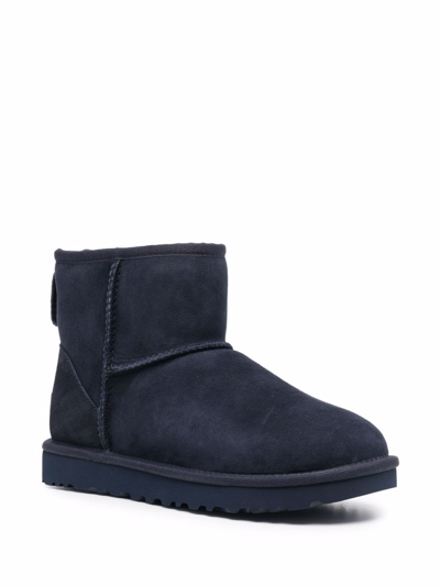 Shop Ugg Leather Ankle Boots In Blue