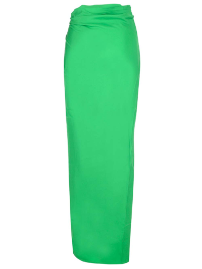 Shop Gauge81 Silk Skirt In Green
