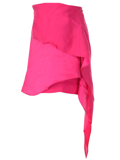 Shop Gauge81 Silk Skirt In Pink