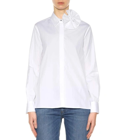 Shop Victoria Victoria Beckham Cotton Shirt In Optic White