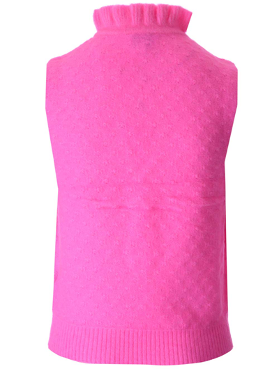 Shop Ganni Wool T-shirt In Pink