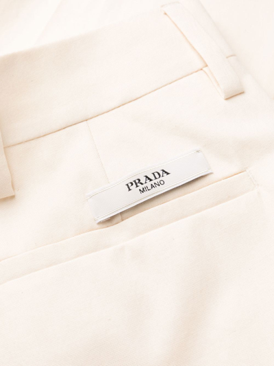Shop Prada Cotton Trousers