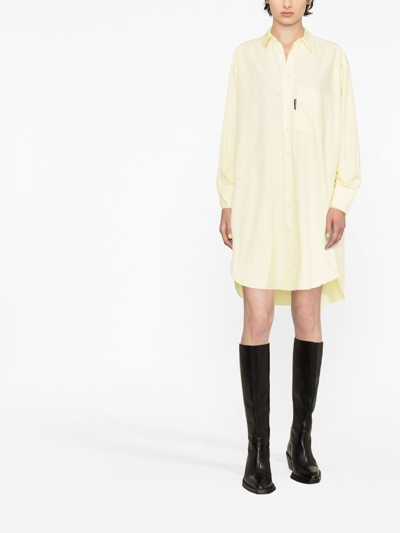Shop Palm Angels Cotton Dress In Yellow