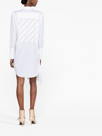 Shop Off-white Cotton Dress In White