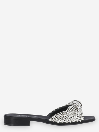 Shop Sergio Rossi Leather Ballet Flats In Black