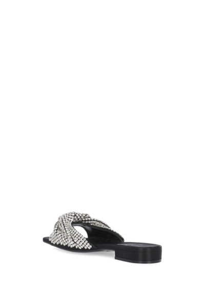 Shop Sergio Rossi Leather Ballet Flats In Black