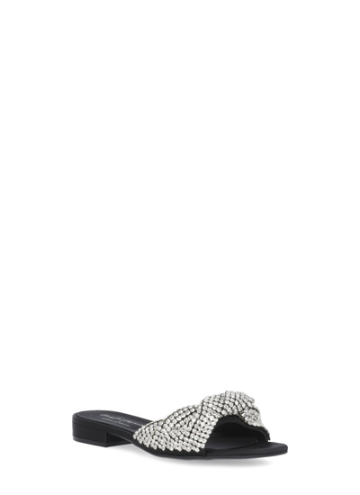 Shop Sergio Rossi Leather Ballet Flats In Black