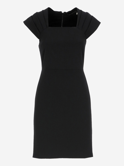 Shop Alice And Olivia Synthetic Fibers Dress In Black