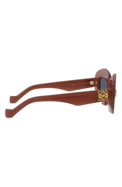 Loewe Rectangle Frame Sunglasses In Rust