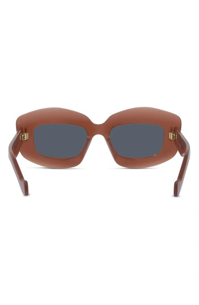 Loewe Rectangle Frame Sunglasses In Rust