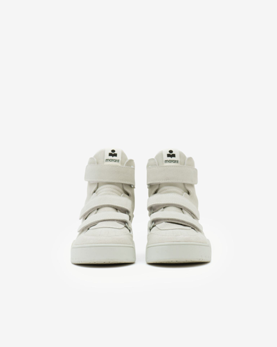 Shop Isabel Marant Oney High Suede Sneakers In White