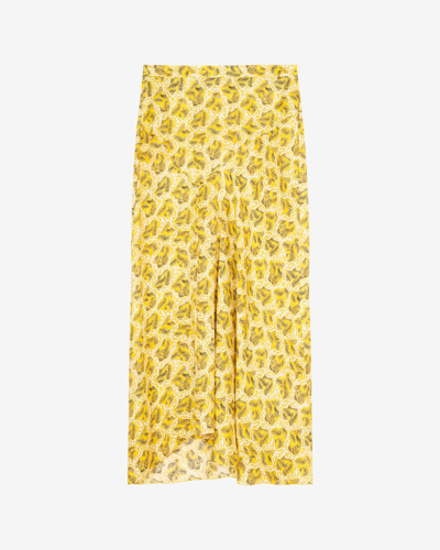 Shop Isabel Marant Lisanne Skirt In Yellow