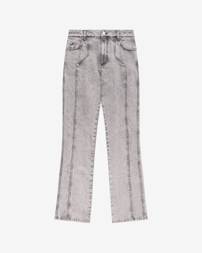 Shop Isabel Marant Étoile Vonny Denim Pants In Grey