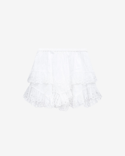 Shop Isabel Marant Étoile Kaddy Cotton Shorts In White
