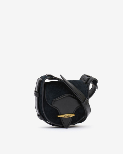Shop Isabel Marant Botsy Mini Suede Satchel Bag In Black
