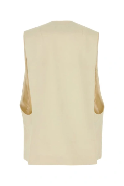 Shop Amiri Woman Ivory Cupro Blend Vest In White