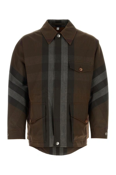 Burberry Washed Check Workwear Jacket In Multicolor
