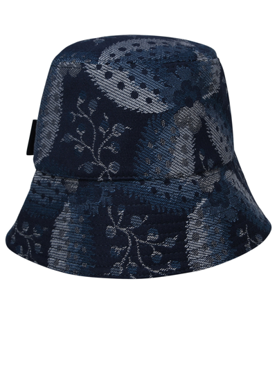 Shop Etro Blue Cotton Blend Hat Woman