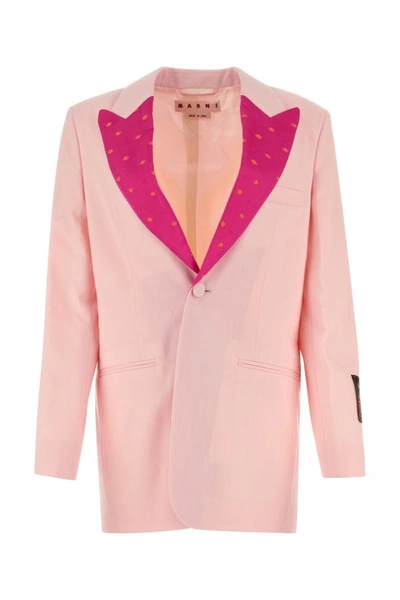 Shop Marni Woman Light Pink Wool Blazer