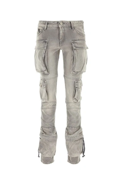 Shop Attico The  Woman Grey Denim Jeans In Gray