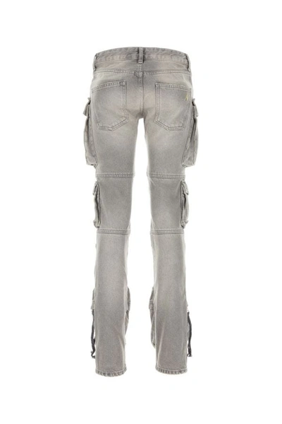 Shop Attico The  Woman Grey Denim Jeans In Gray