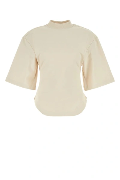 Shop Attico The  Woman Ivory Cotton T-shirt In White