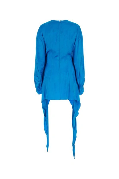 Shop Attico The  Woman Light-blue Satin Louie Dress