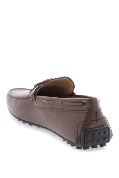 Shop Tod's 'city Gommino' Loafers Men In Brown