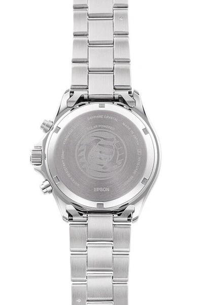 Pre-owned Orient Mako Solar Chronograph Rn-tx0201l Diver Design Men's Watch Pepsi 2023