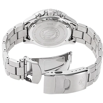 Pre-owned Orient Mako Solar Chronograph Rn-tx0201l Diver Design Men's Watch Pepsi 2023